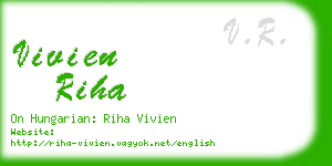 vivien riha business card
